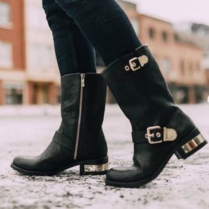 Vince Camuto Winchell moto booties